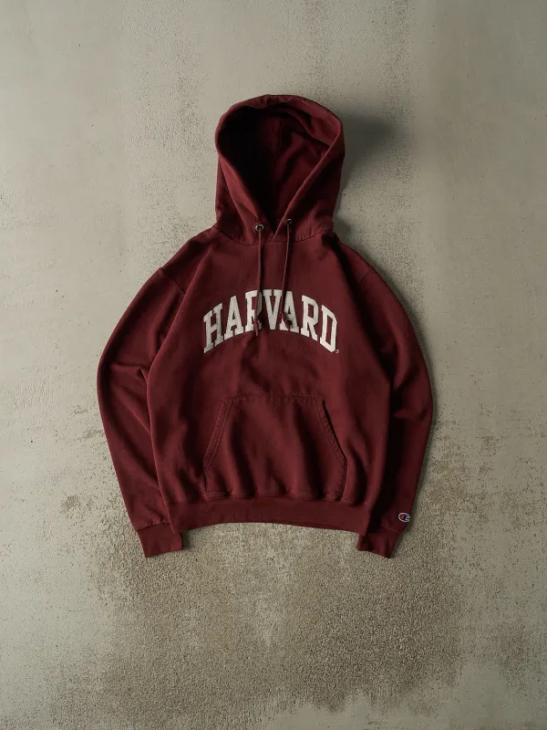 Vintage Y2K Burgundy Harvard University Champion Hoodie (S) sold by Rebalance Vintage