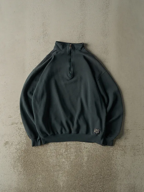 Vintage 90s Green Russell Athletic Quarter Zip Pullover (L/XL) sold by Rebalance Vintage