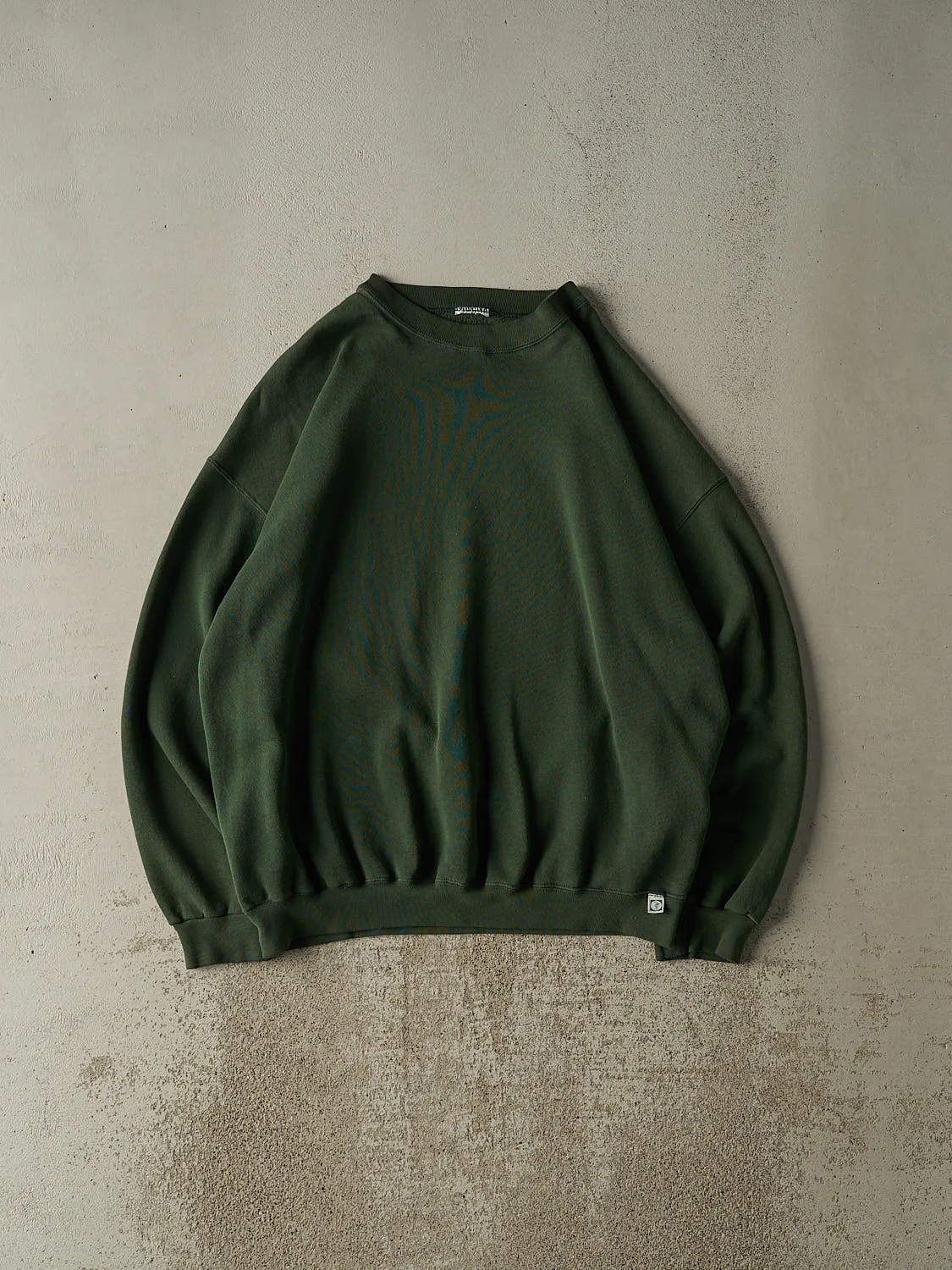 Vintage 90s Sun Faded Green Blank Crewneck (XL) sold by Rebalance Vintage