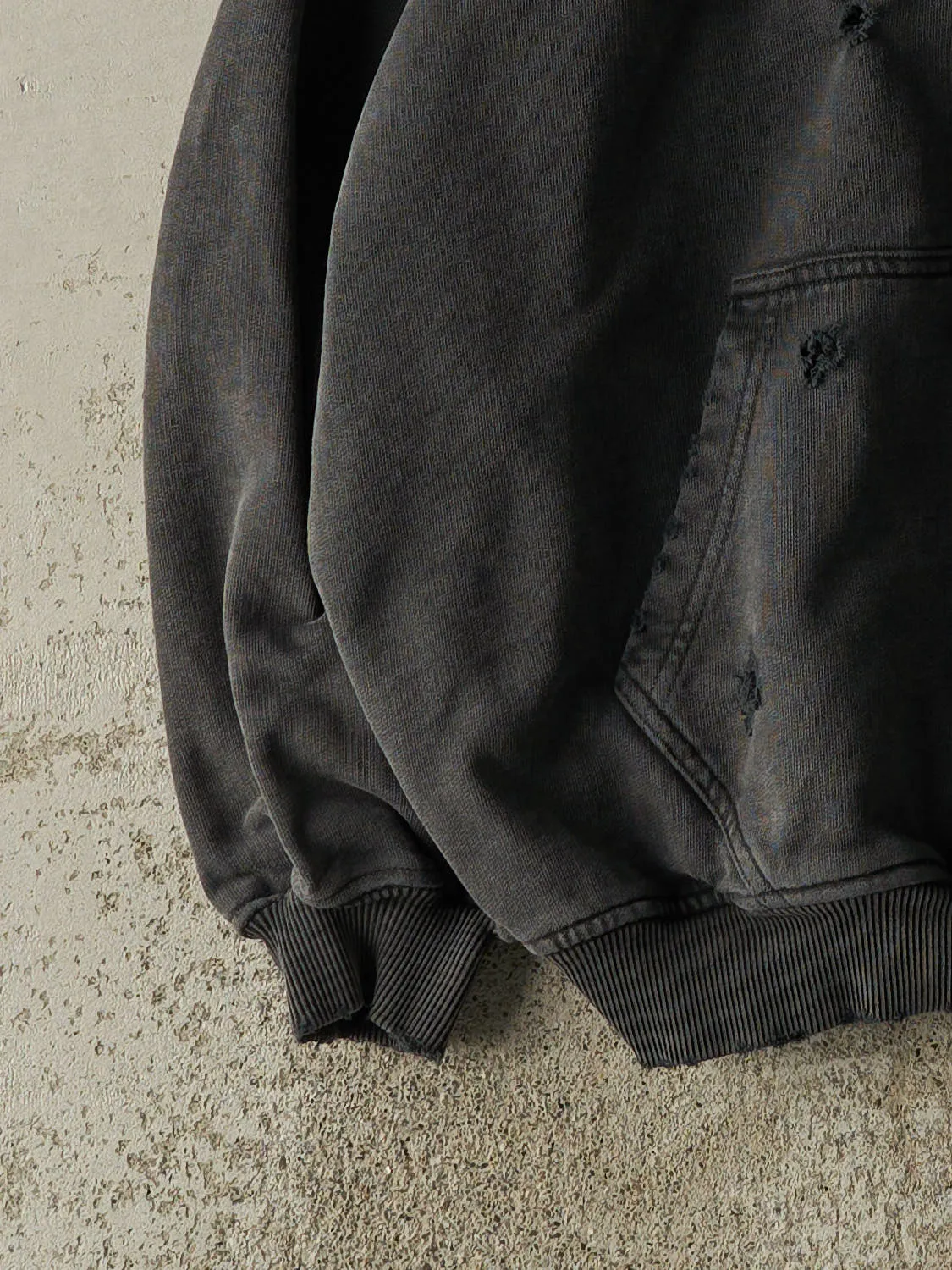 Vintage Y2K Faded Black Blank Hoodie (M/L) sold by Rebalance Vintage product image thumbnail 3