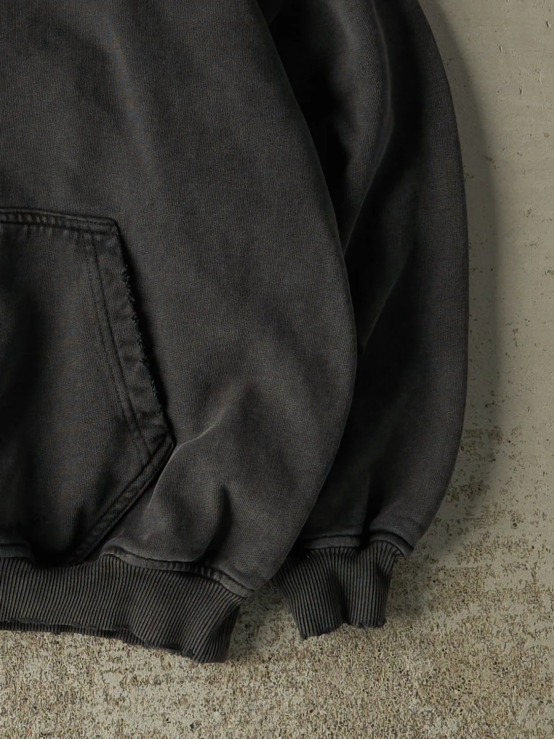Vintage Y2K Faded Black Blank Hoodie (M/L) sold by Rebalance Vintage product image thumbnail 4