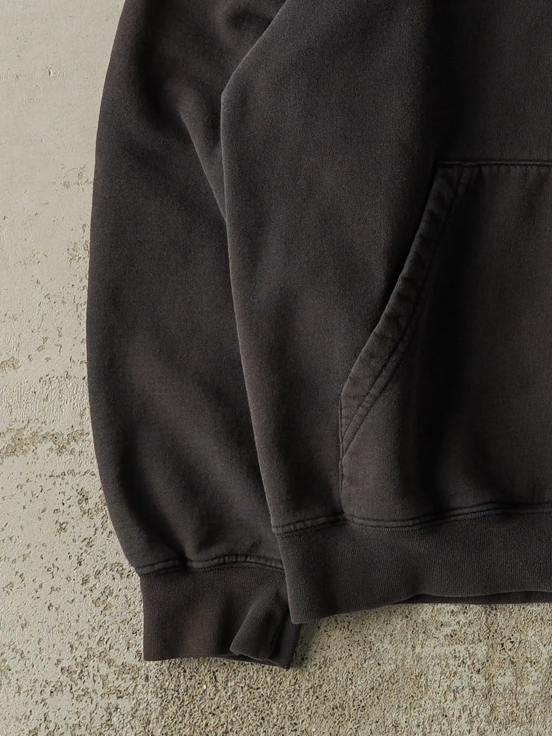 Vintage 90s Faded Black Adidas Embroidered Logo Hoodie (M) sold by Rebalance Vintage product image thumbnail 3