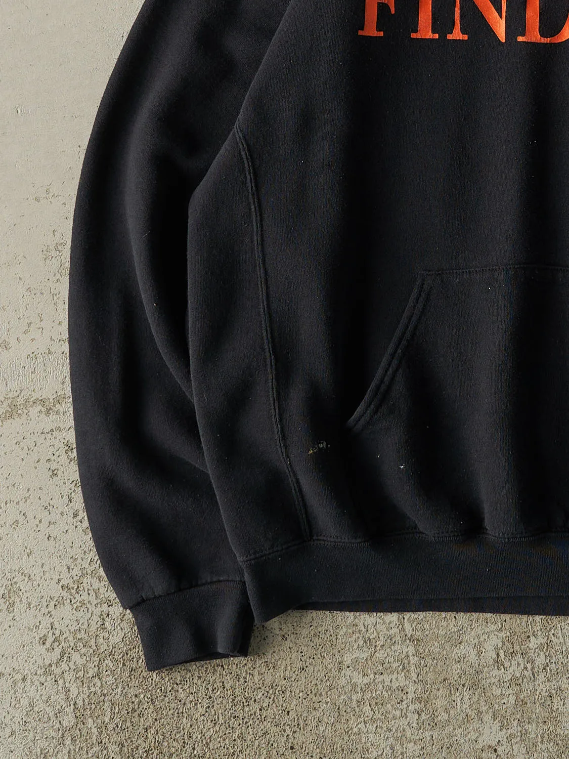 Vintage 90s Black Russell Athletic University of Findlay Hoodie (XL) sold by Rebalance Vintage product image thumbnail 3