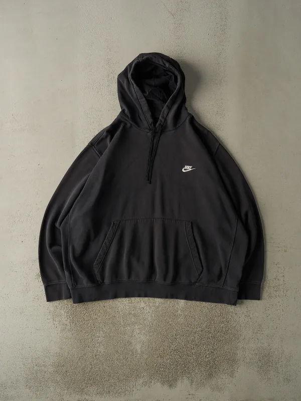 Vintage Y2K Faded Black Nike Embroidered Hoodie (XXXL) sold by Rebalance Vintage