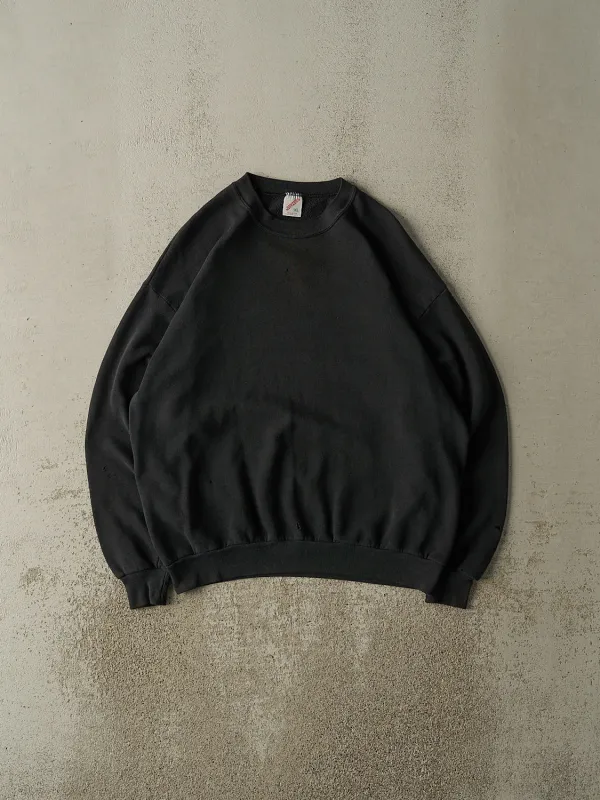 Vintage 90s Black Blank Crewneck (L/XL) sold by Rebalance Vintage