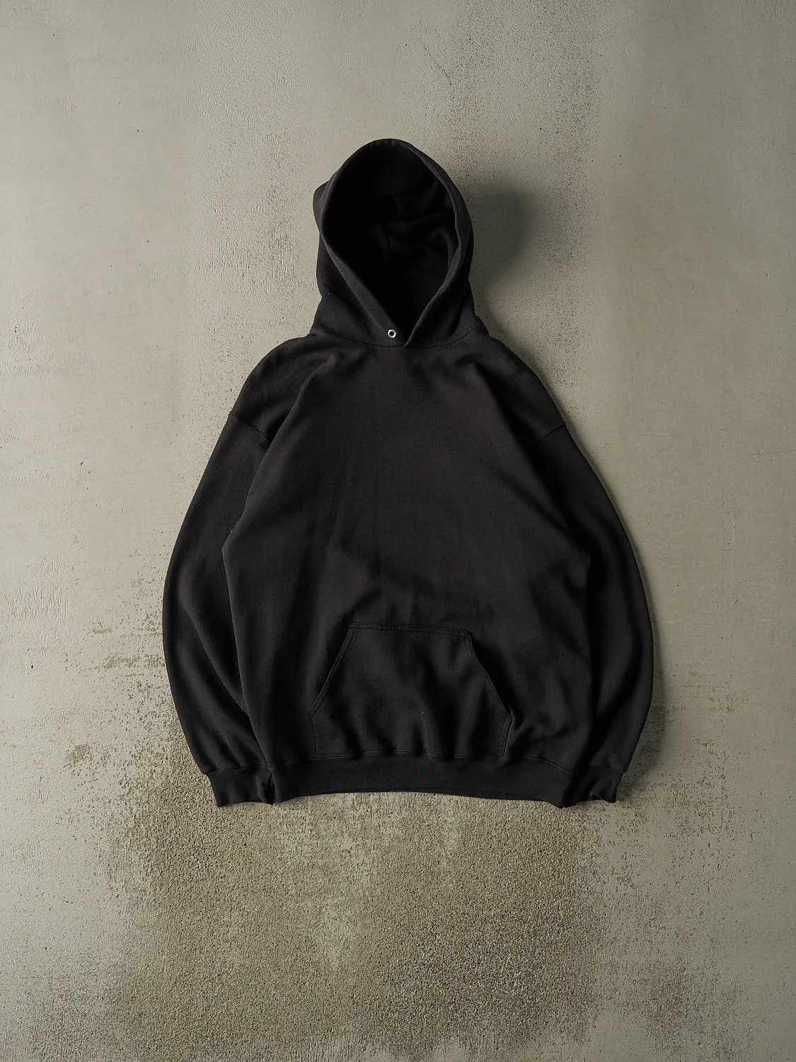 Vintage 90s Black Blank Hoodie (L/XL) sold by Rebalance Vintage