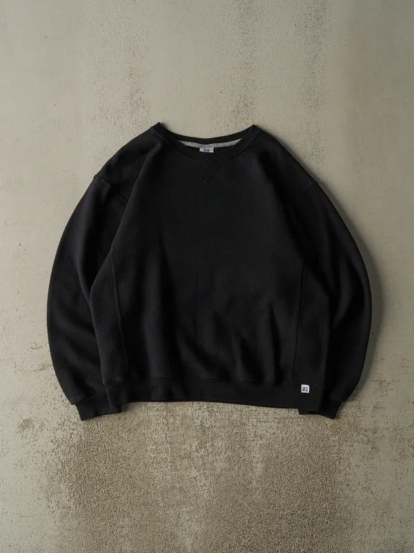 Vintage 90s Black Russell Athletic Blank Crewneck (L/XL) sold by Rebalance Vintage