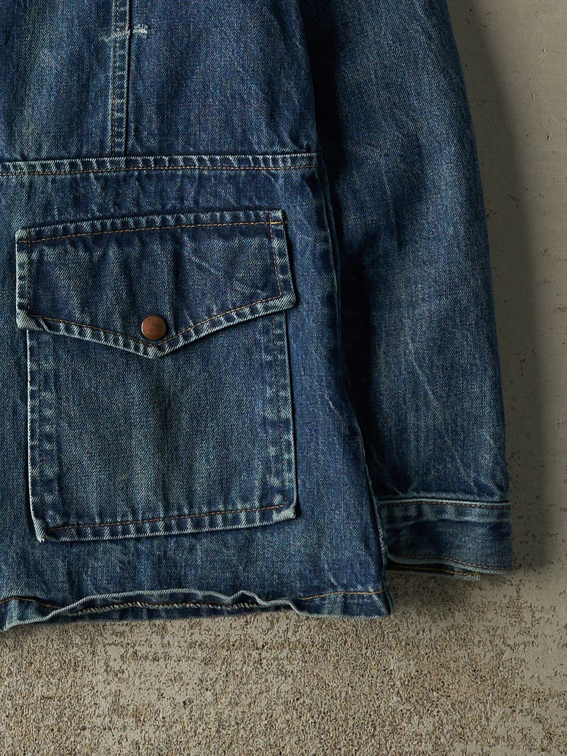 Vintage 80s Mid Wash Denim Chore Jacket (M/L) sold by Rebalance Vintage product image thumbnail 4