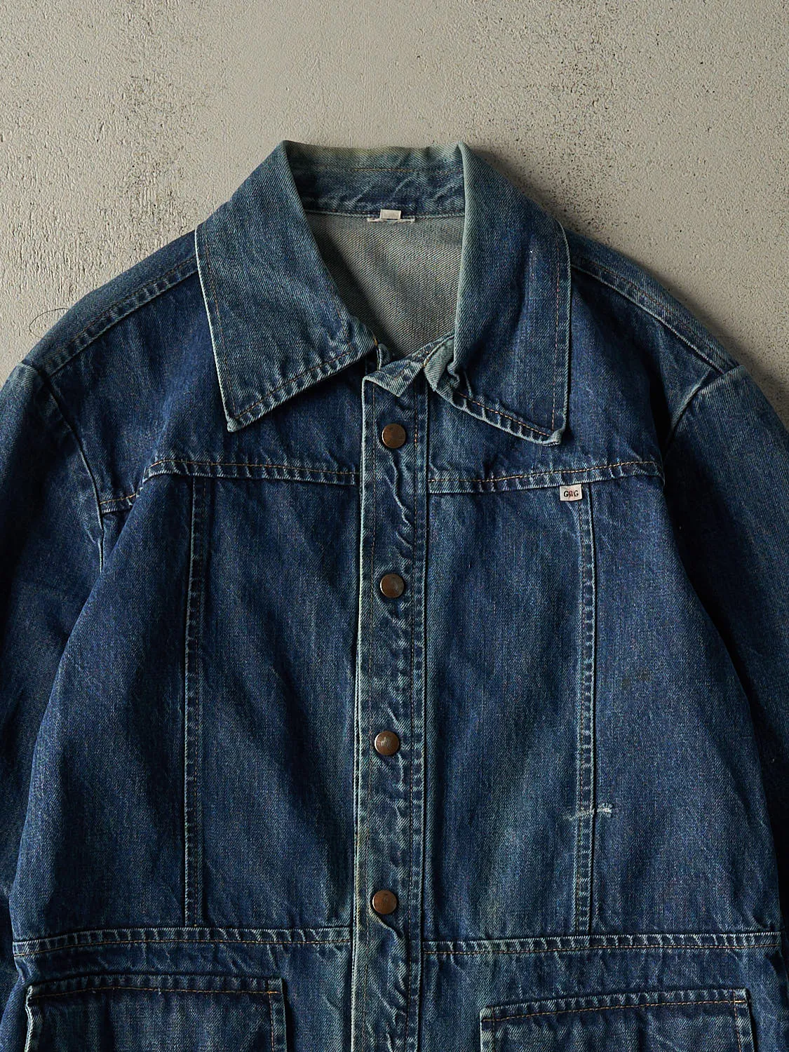 Vintage 80s Mid Wash Denim Chore Jacket (M/L) sold by Rebalance Vintage product image thumbnail 2
