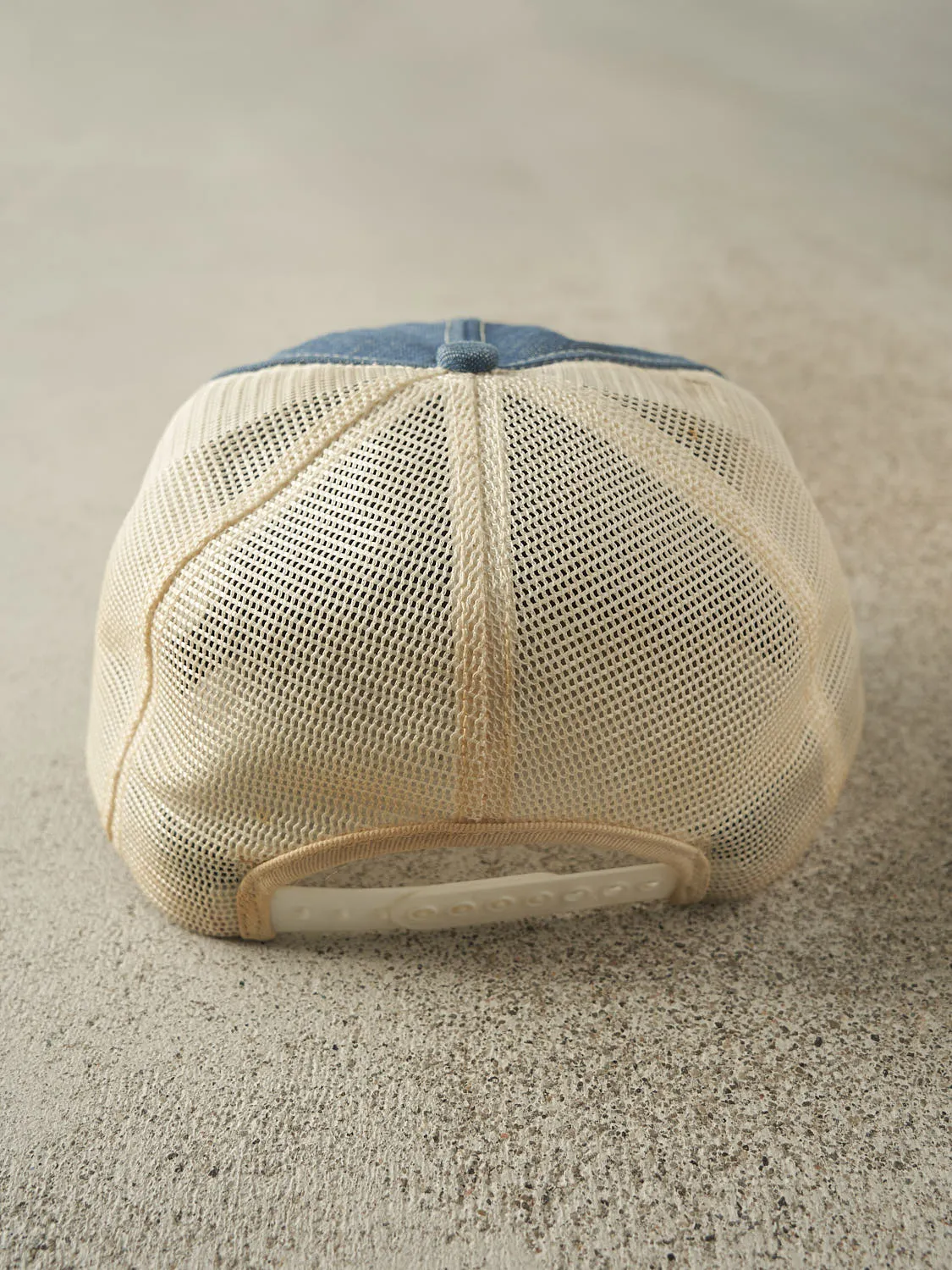 Vintage 80s Mid Wash Speedy Muffler Embroidered Trucker Hat (O/S) sold by Rebalance Vintage product image thumbnail 4