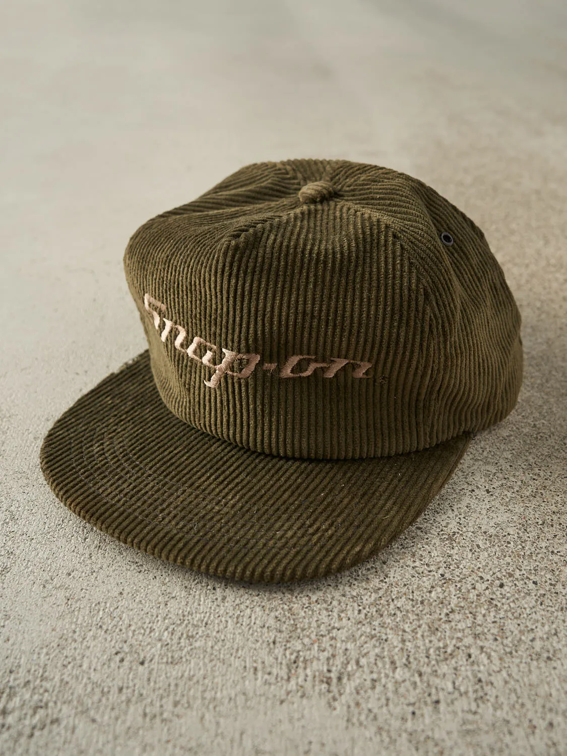 Vintage 80s Green Snap-On Corduroy Snapback (O/S) sold by Rebalance Vintage product image thumbnail 2