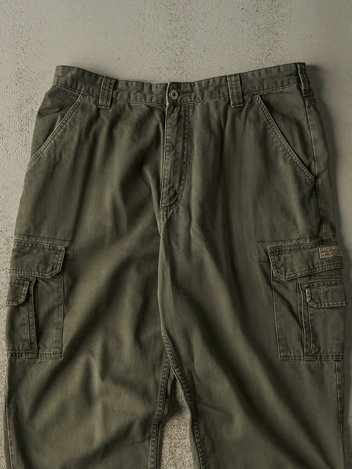 Vintage 90s Green Wrangler Cargo Work Pants (35x29) sold by Rebalance Vintage product image thumbnail 3
