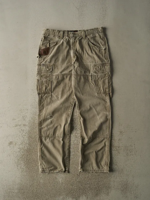 Vintage 90s Beige Wrangler Riggs Cargo Carpenter Work Pants (36x33) sold by Rebalance Vintage