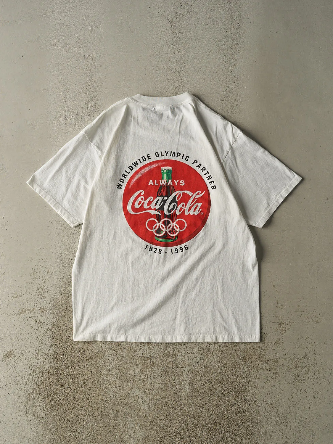 Vintage 96' White USA Olympics Tee (L/XL) sold by Rebalance Vintage product image thumbnail 2