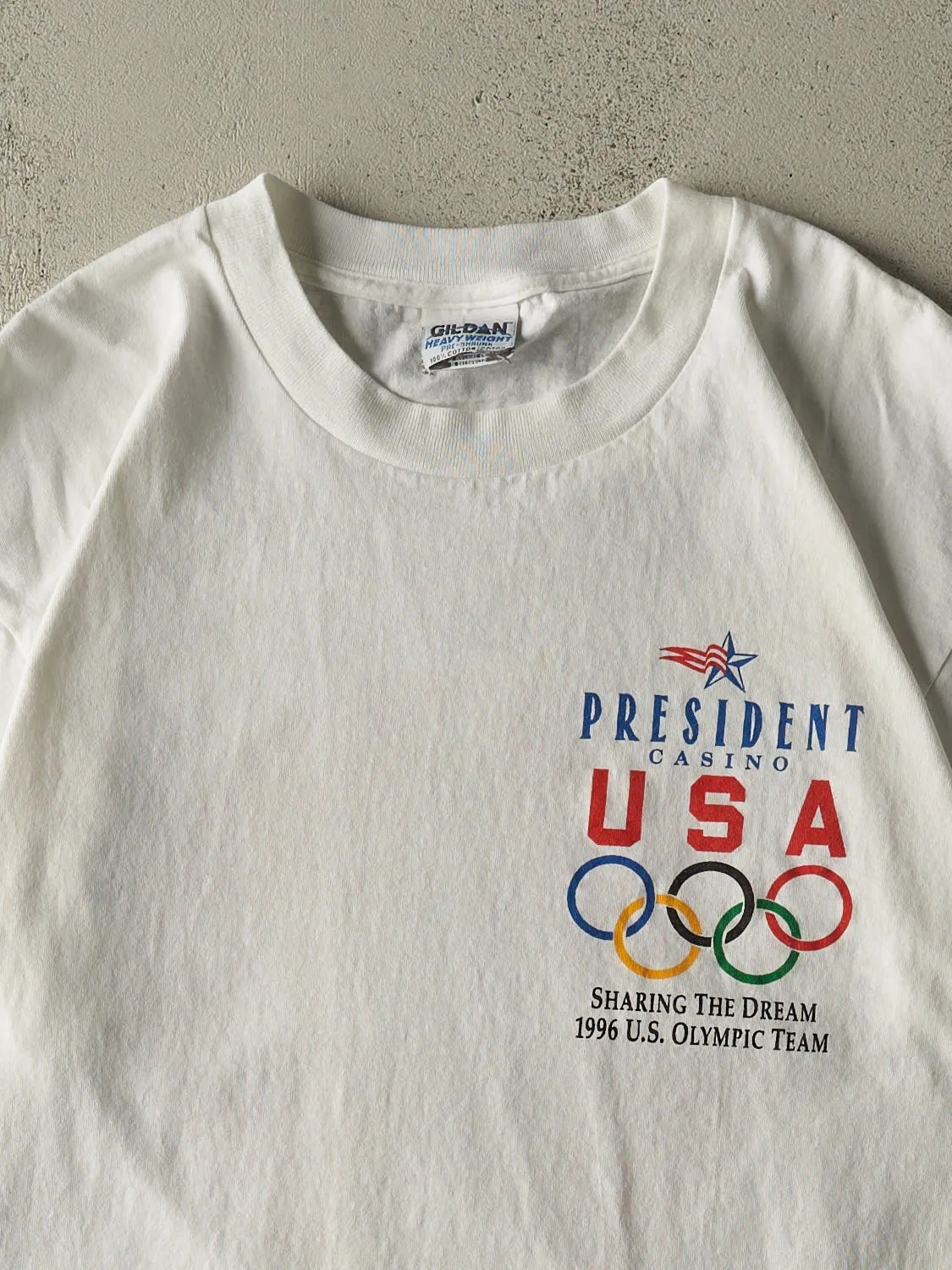 Vintage 96' White USA Olympics Tee (L/XL) sold by Rebalance Vintage product image thumbnail 3