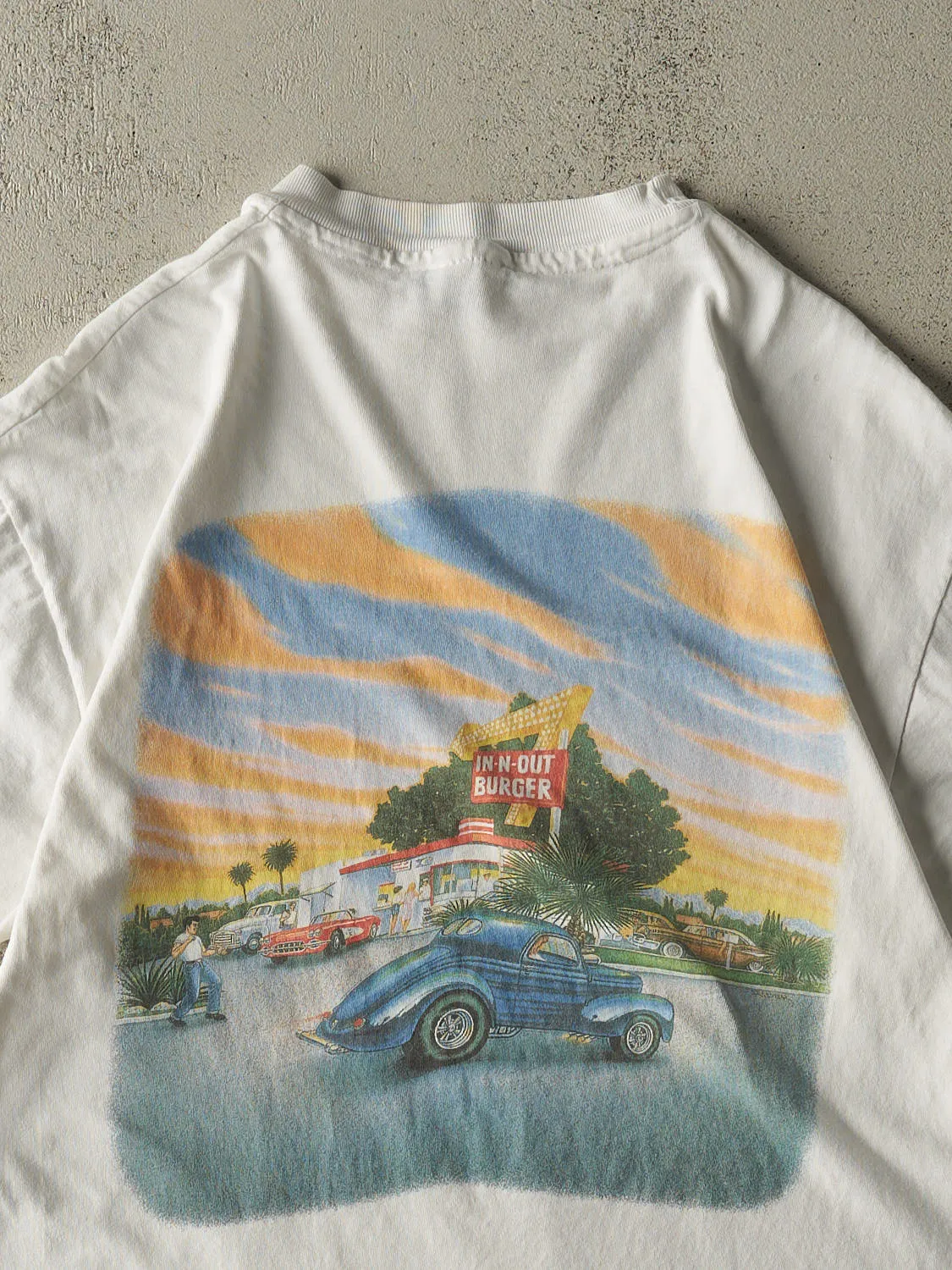 Vintage 90s White In N Out Burger California Single Stitch Tee (M) sold by Rebalance Vintage product image thumbnail 4