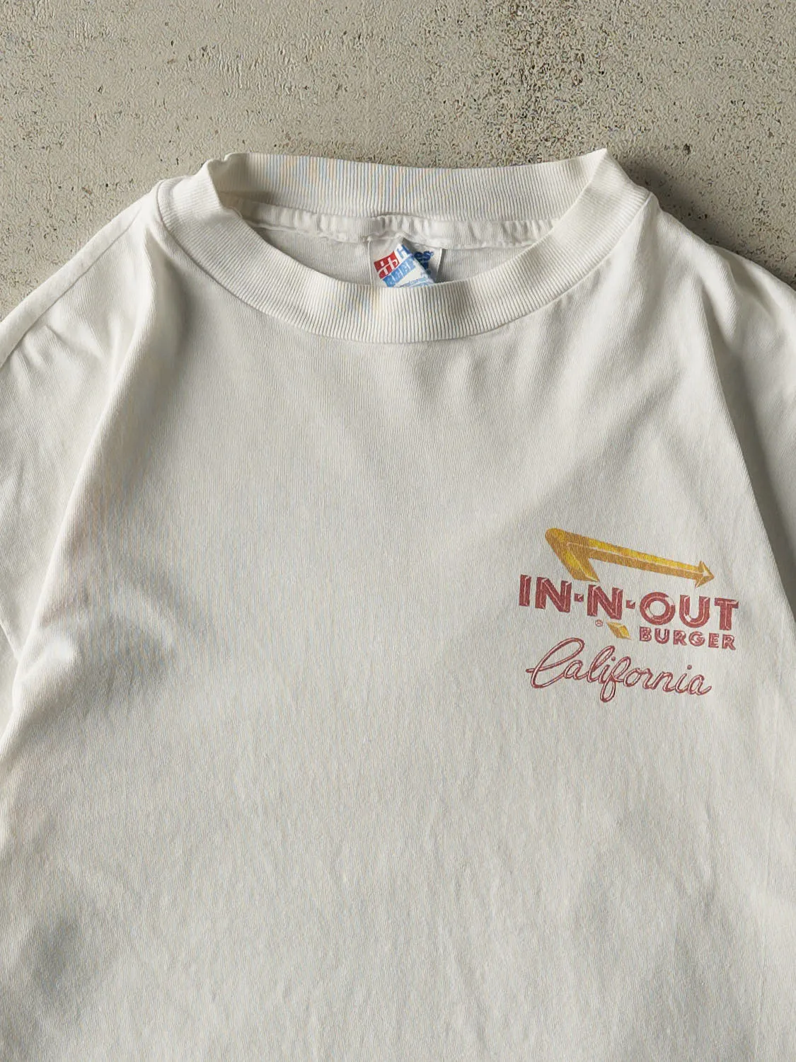 Vintage 90s White In N Out Burger California Single Stitch Tee (M) sold by Rebalance Vintage product image thumbnail 3