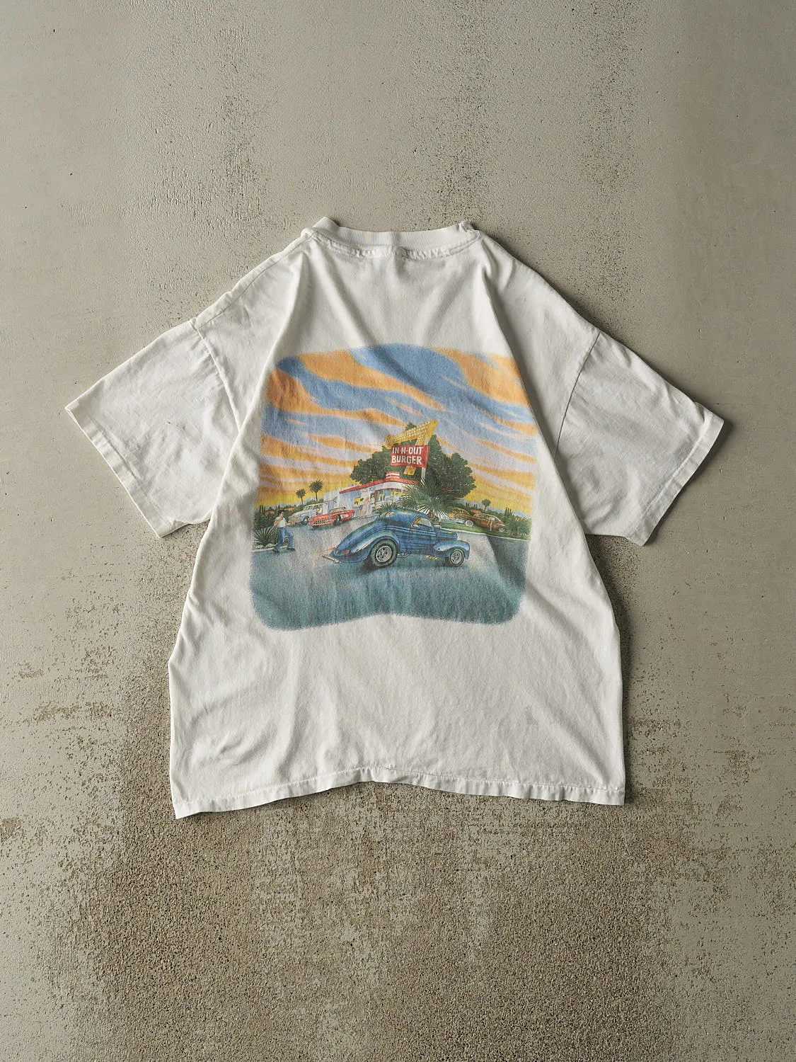 Vintage 90s White In N Out Burger California Single Stitch Tee (M) sold by Rebalance Vintage product image thumbnail 2
