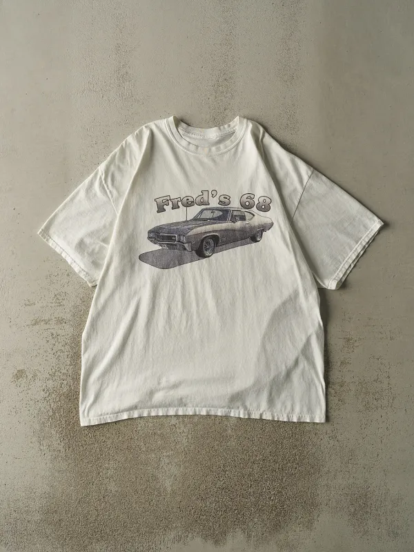 Vintage 90s White Fred's 68 Tee (XL/XXL) sold by Rebalance Vintage