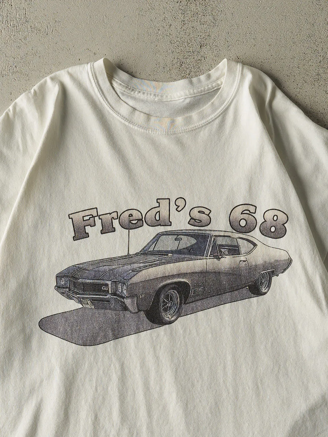 Vintage 90s White Fred's 68 Tee (XL/XXL) sold by Rebalance Vintage product image thumbnail 2