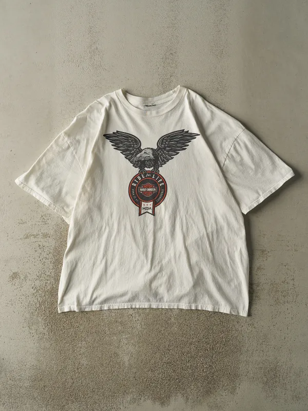 Vintage Y2K White Harley Davidson Ride For Life Tee (XL/XXL) sold by Rebalance Vintage
