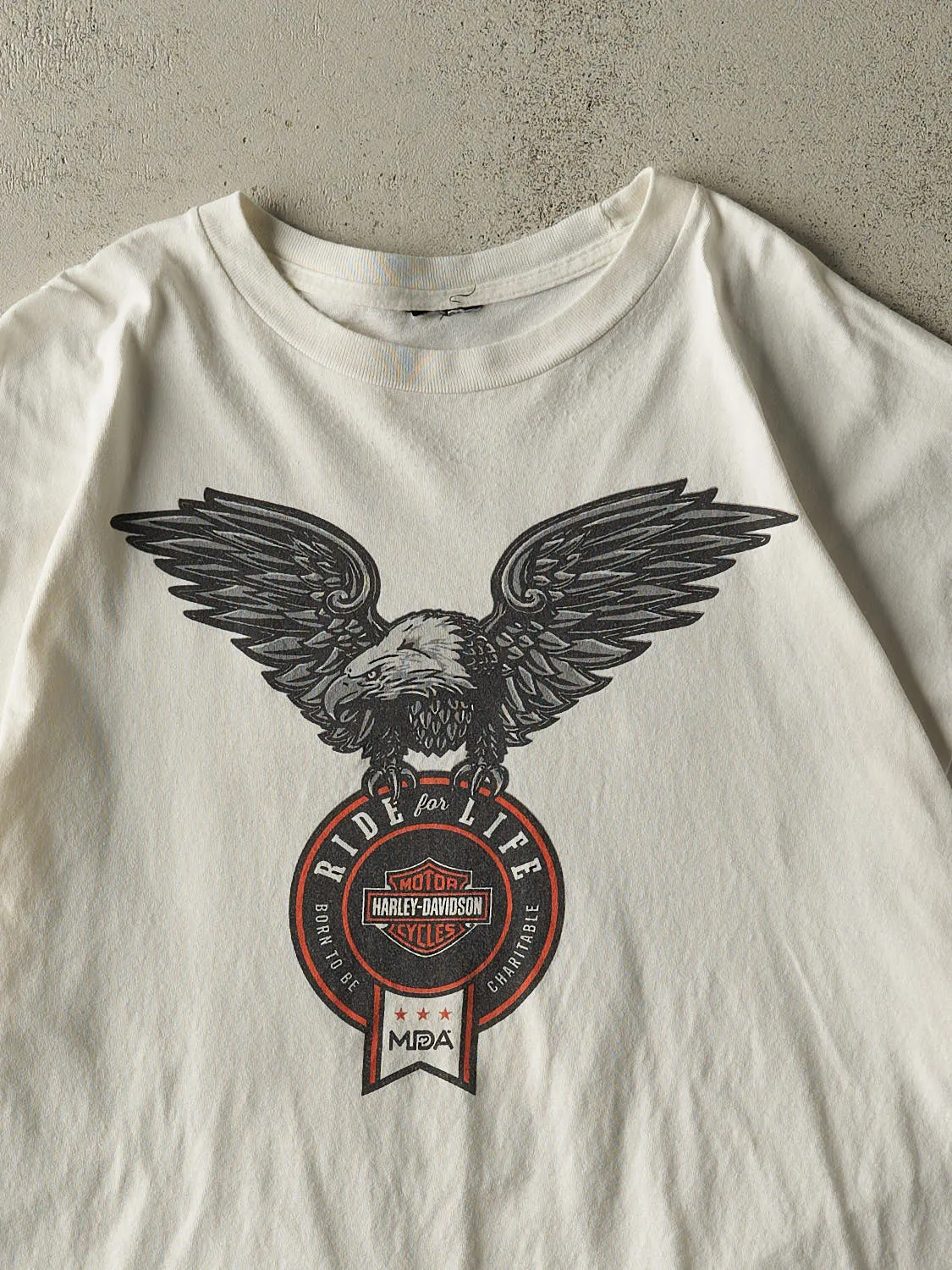 Vintage Y2K White Harley Davidson Ride For Life Tee (XL/XXL) sold by Rebalance Vintage product image thumbnail 3