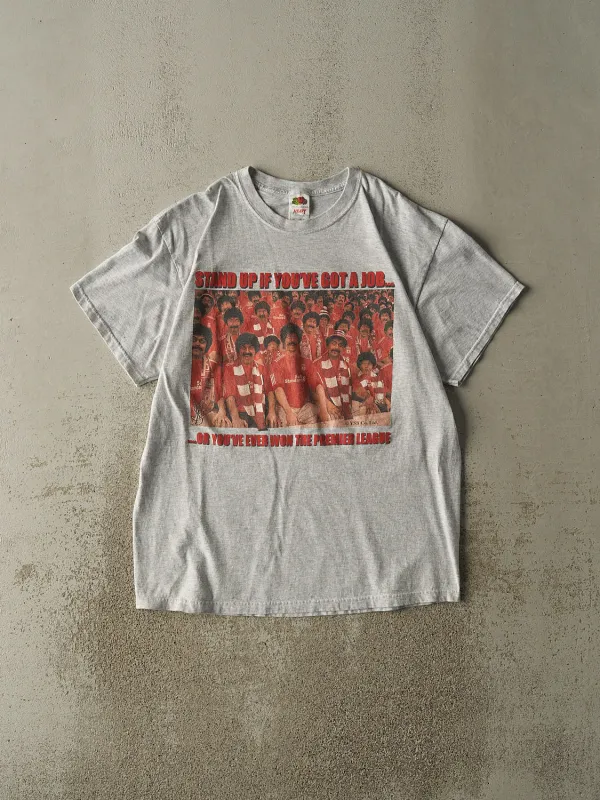 Vintage Y2K Heather Grey Soccer Tee (L/XL) sold by Rebalance Vintage