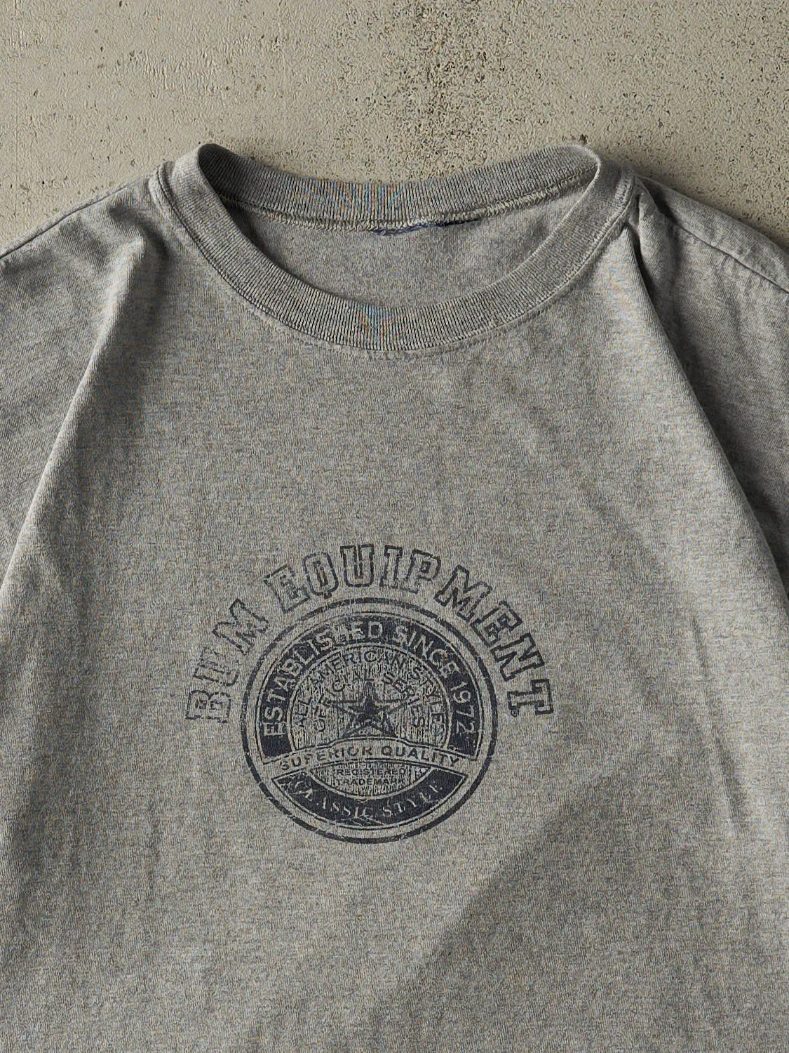 Vintage 90s Grey BUM Equipment Tee (L) sold by Rebalance Vintage product image thumbnail 2