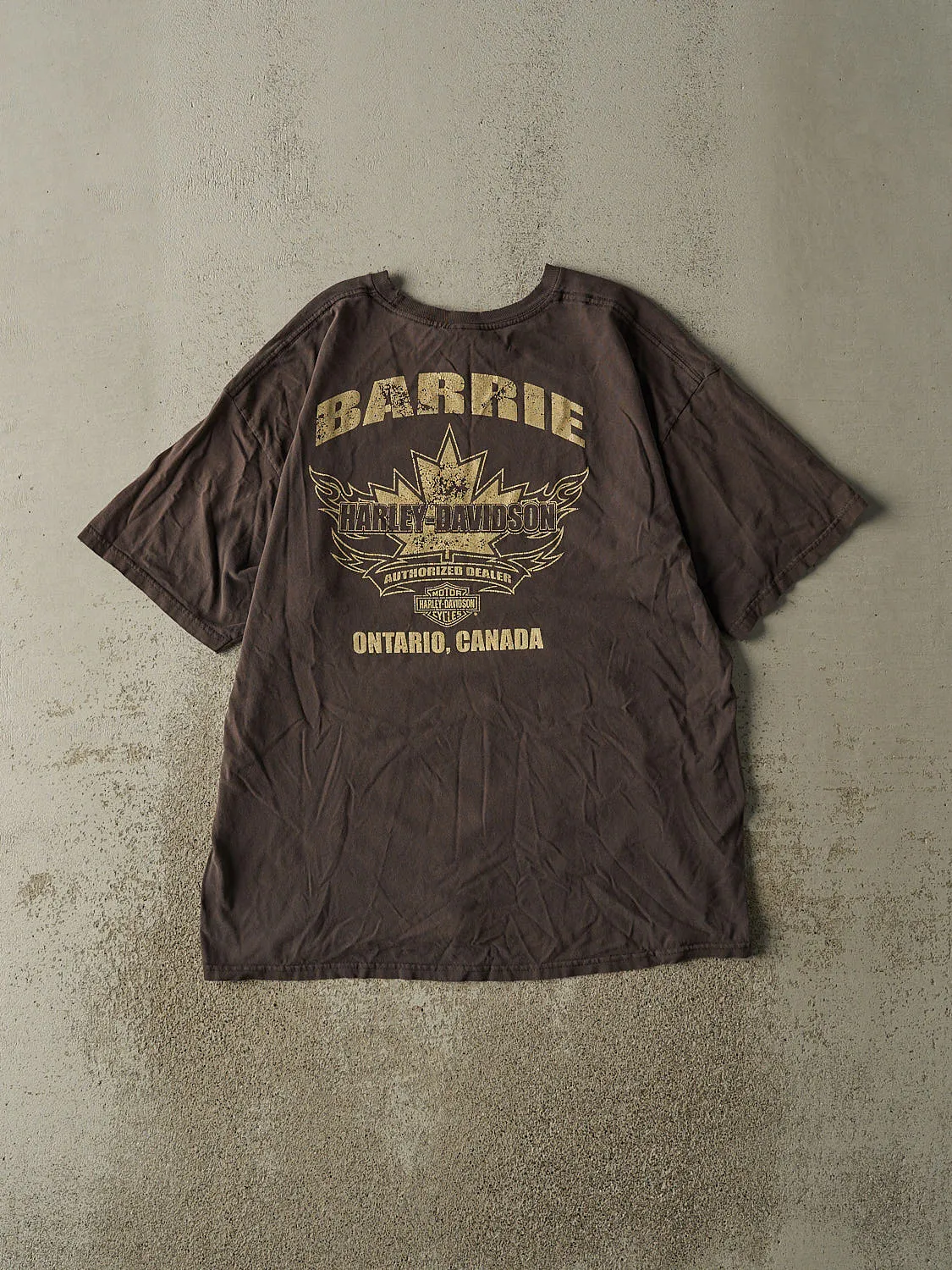 Vintage Y2K Charcoal Grey Harley Davidson Barrie ON Tee (L/XL) sold by Rebalance Vintage product image thumbnail 2