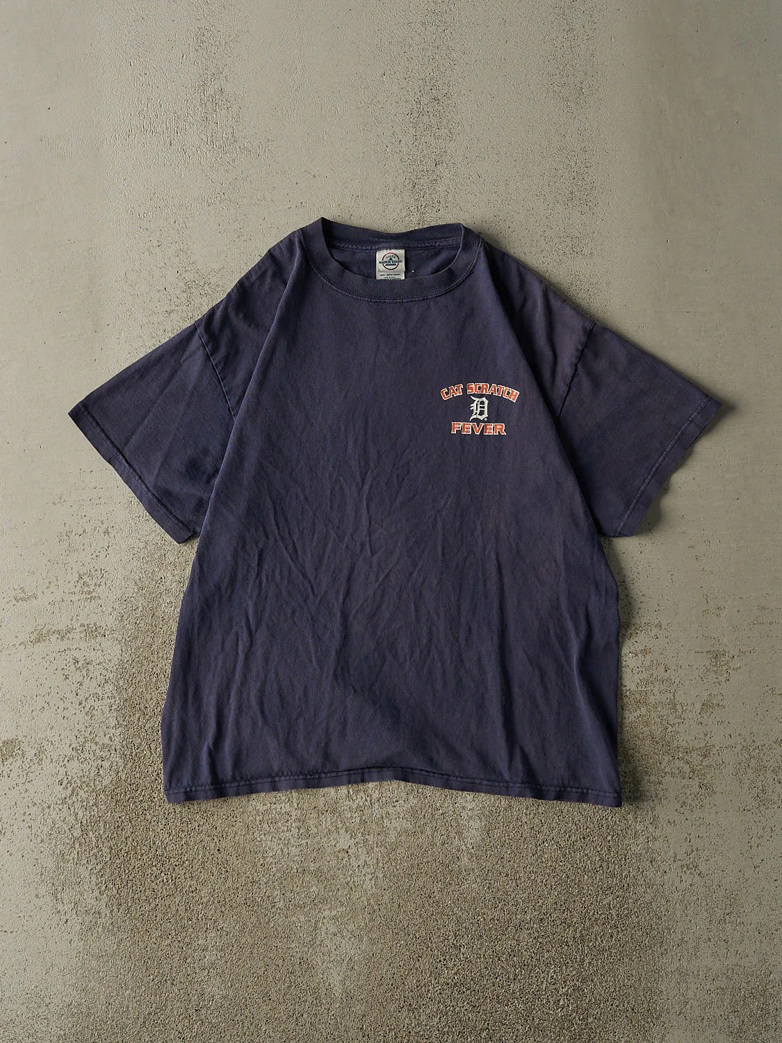 Vintage Y2K Sun Faded Navy Detroit Tigers Tee (M) sold by Rebalance Vintage