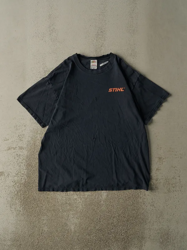 Vintage Y2K Navy Blue Stihl Logo Tee (XL) sold by Rebalance Vintage