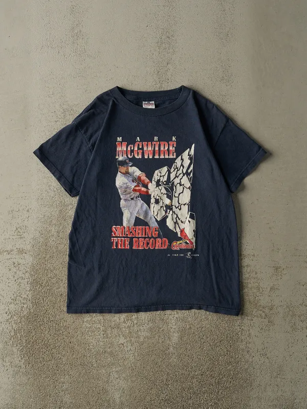 Vintage 98' Navy Blue St. Louis Cardinals Mark McGwire Tee (S) sold by Rebalance Vintage