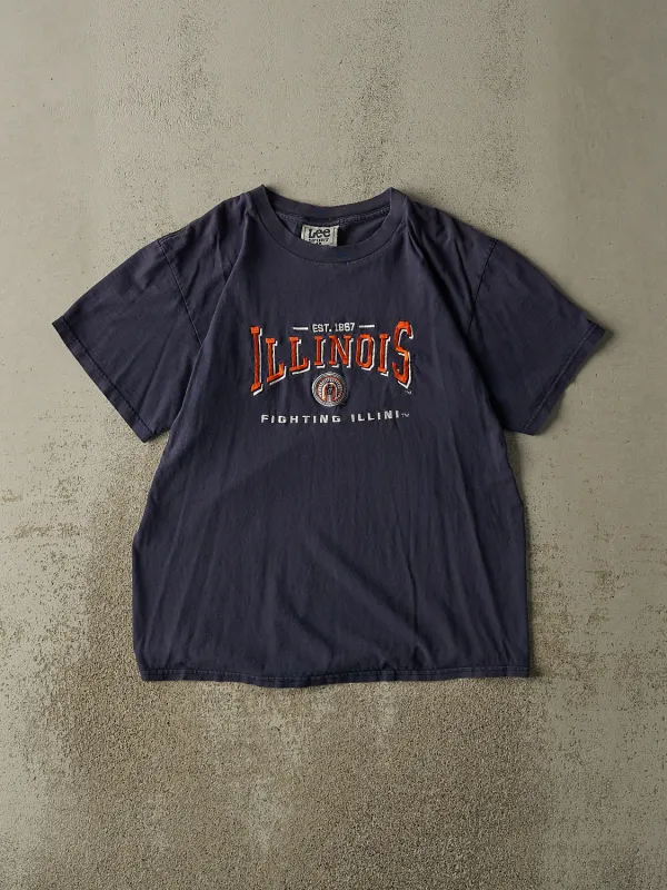 Vintage 90s Sun Faded Navy Illinois Fighting Illini Tee (M/L) sold by Rebalance Vintage