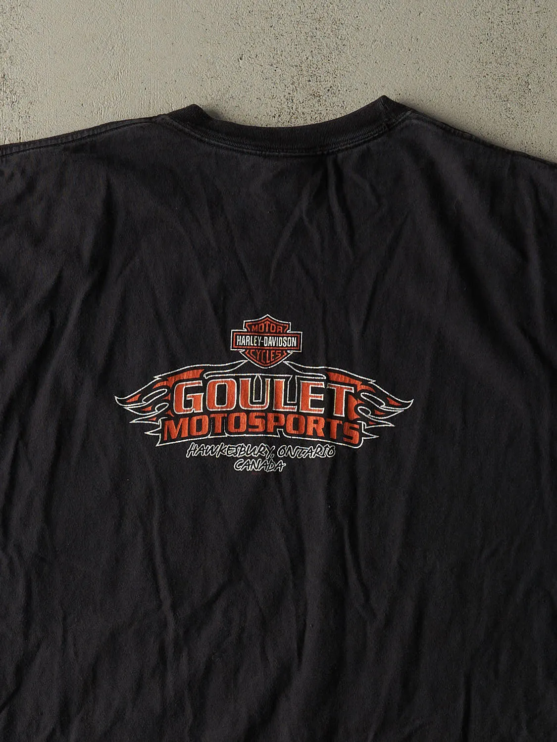 Vintage 08' Black Harley Davidson Hawkesbury Cut Off Tee (XXL) sold by Rebalance Vintage product image thumbnail 4