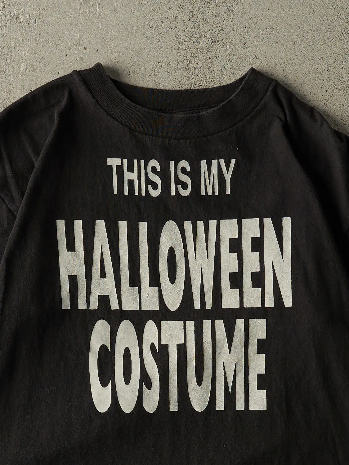Vintage 90s Black "This Is My Halloween Costume" Single Stitch Slogan Tee (M/L) sold by Rebalance Vintage product image thumbnail 2