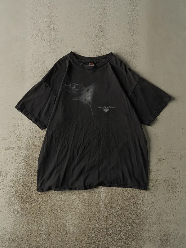 Vintage 03' Faded Black Harley Davidson Kenosha WI Tee (L/XL) sold by Rebalance Vintage