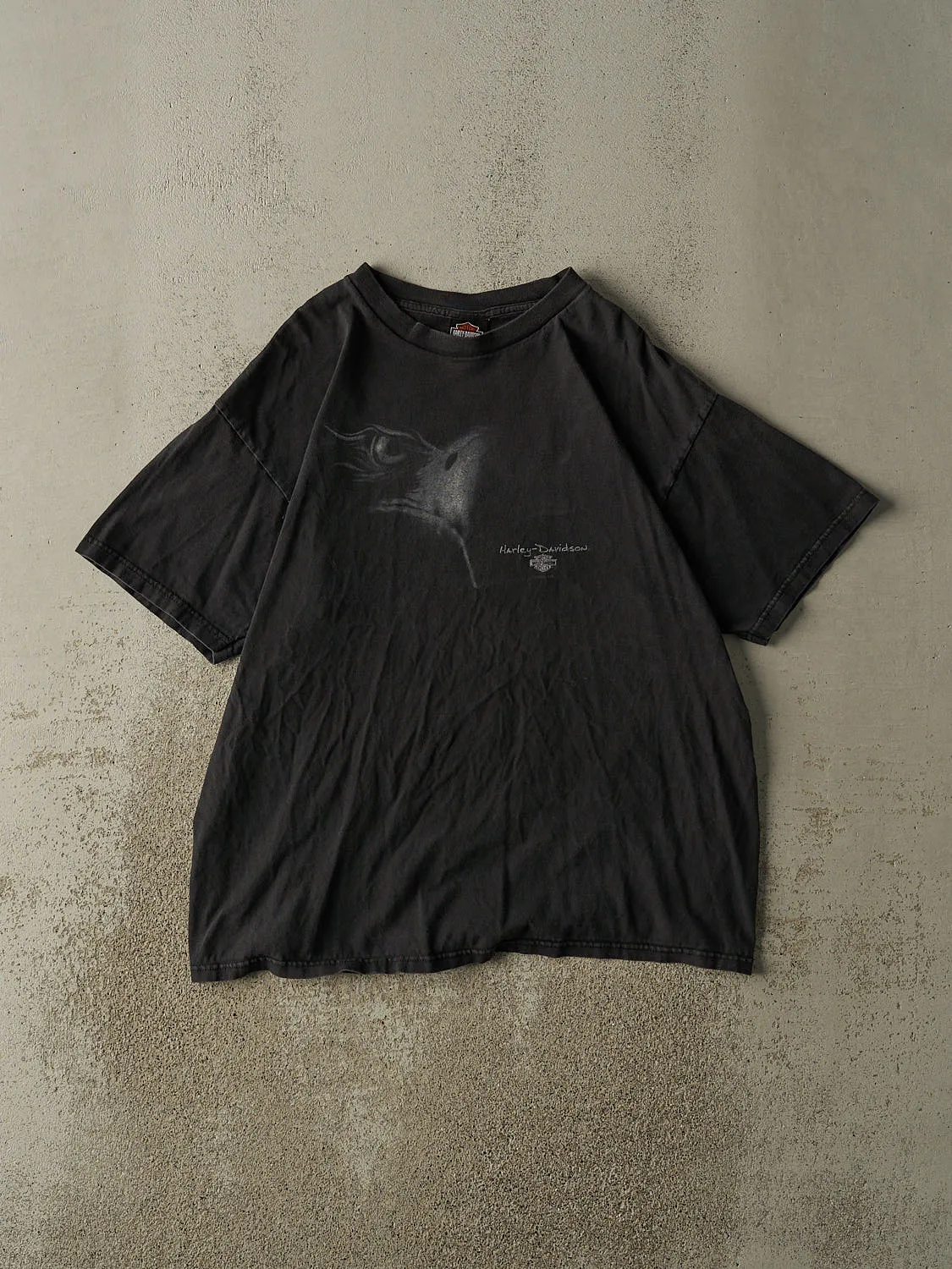 Vintage 03' Faded Black Harley Davidson Kenosha WI Tee (L/XL) sold by Rebalance Vintage