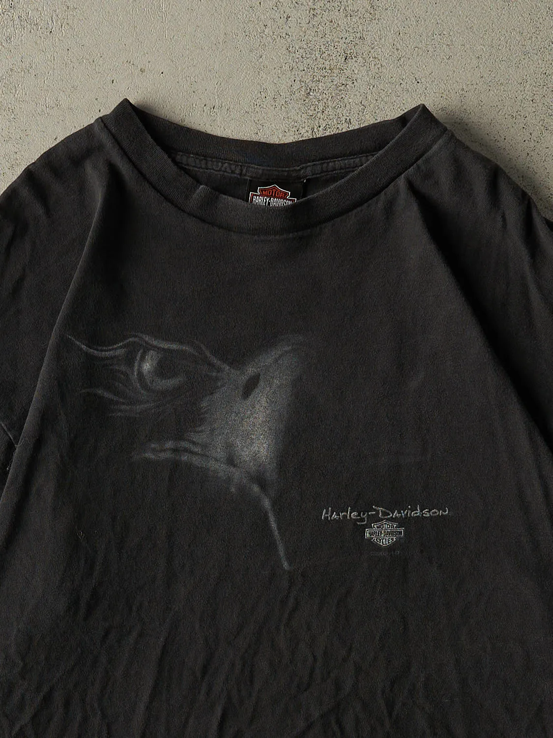 Vintage 03' Faded Black Harley Davidson Kenosha WI Tee (L/XL) sold by Rebalance Vintage product image thumbnail 3