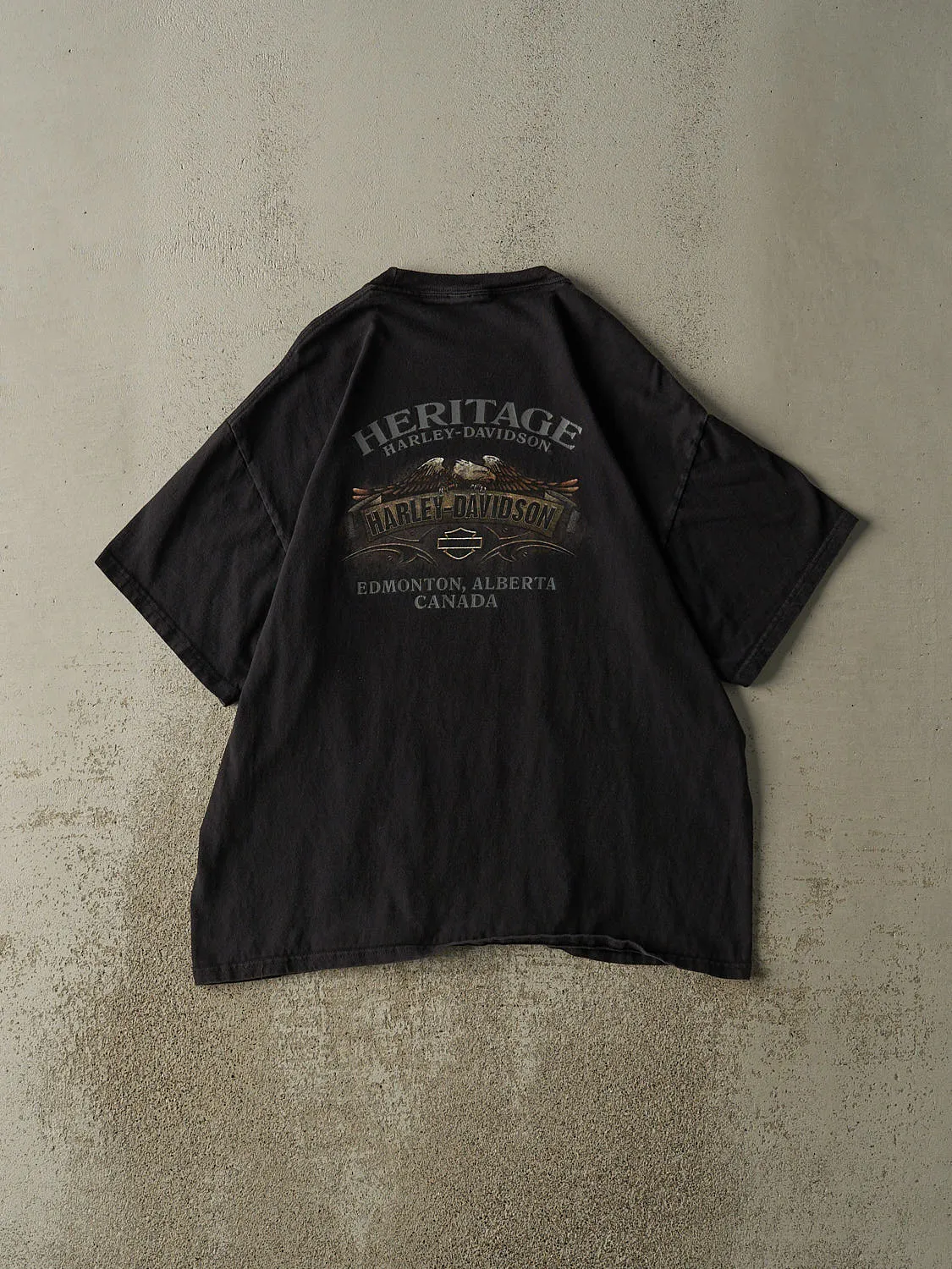 Vintage 11' Black Harley Davidson Edmonton AB Tee (L/XL) sold by Rebalance Vintage product image thumbnail 2