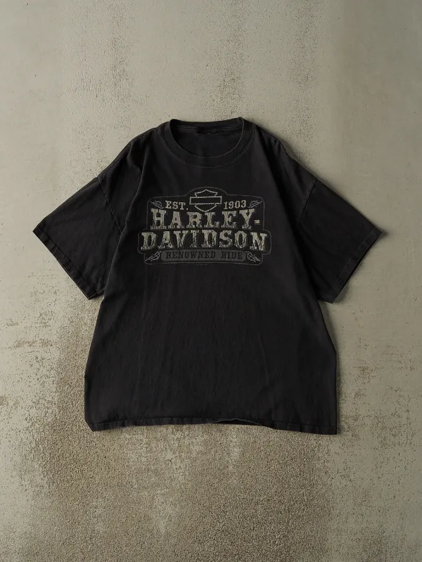 Vintage 11' Black Harley Davidson Edmonton AB Tee (L/XL) sold by Rebalance Vintage