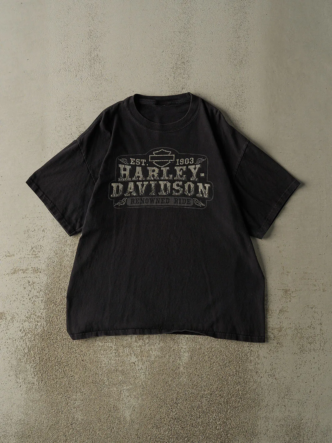 Vintage 11' Black Harley Davidson Edmonton AB Tee (L/XL) sold by Rebalance Vintage