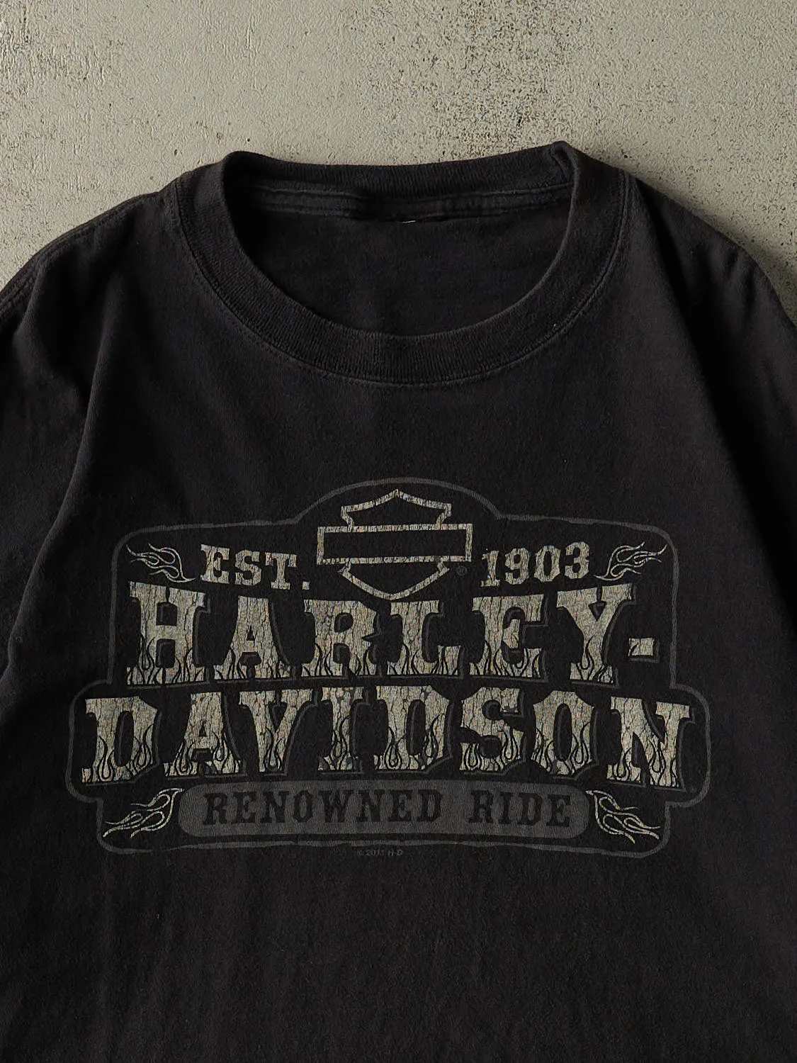 Vintage 11' Black Harley Davidson Edmonton AB Tee (L/XL) sold by Rebalance Vintage product image thumbnail 3