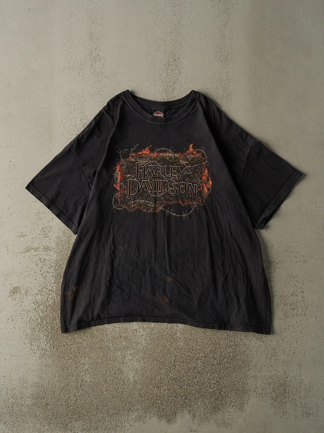 Vintage 05' Faded Black Harley Davidson Oklahoma City Tee (XXL/XXXL) sold by Rebalance Vintage