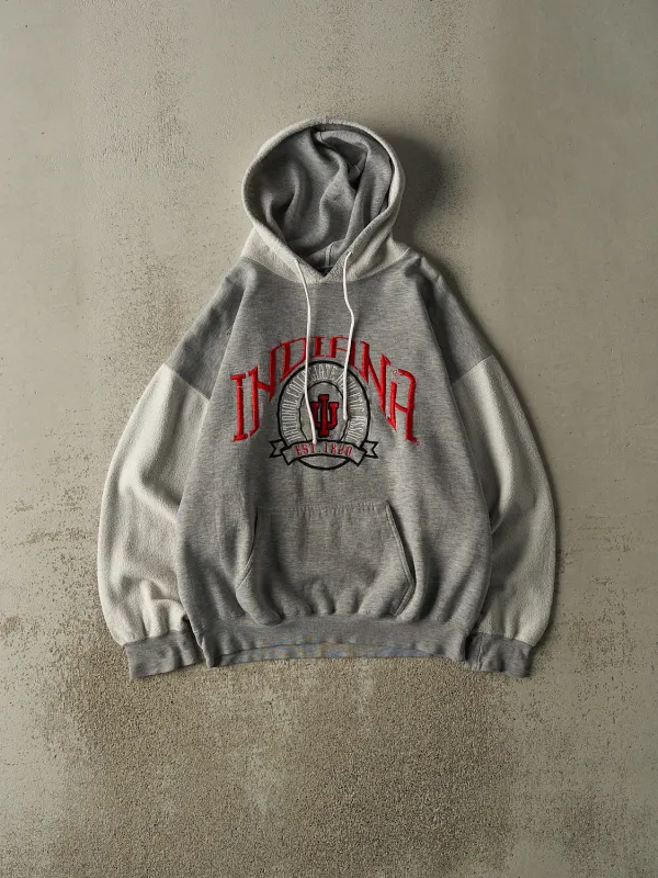 Vintage 90s Grey Indiana University Embroidered Hoodie (M) sold by Rebalance Vintage