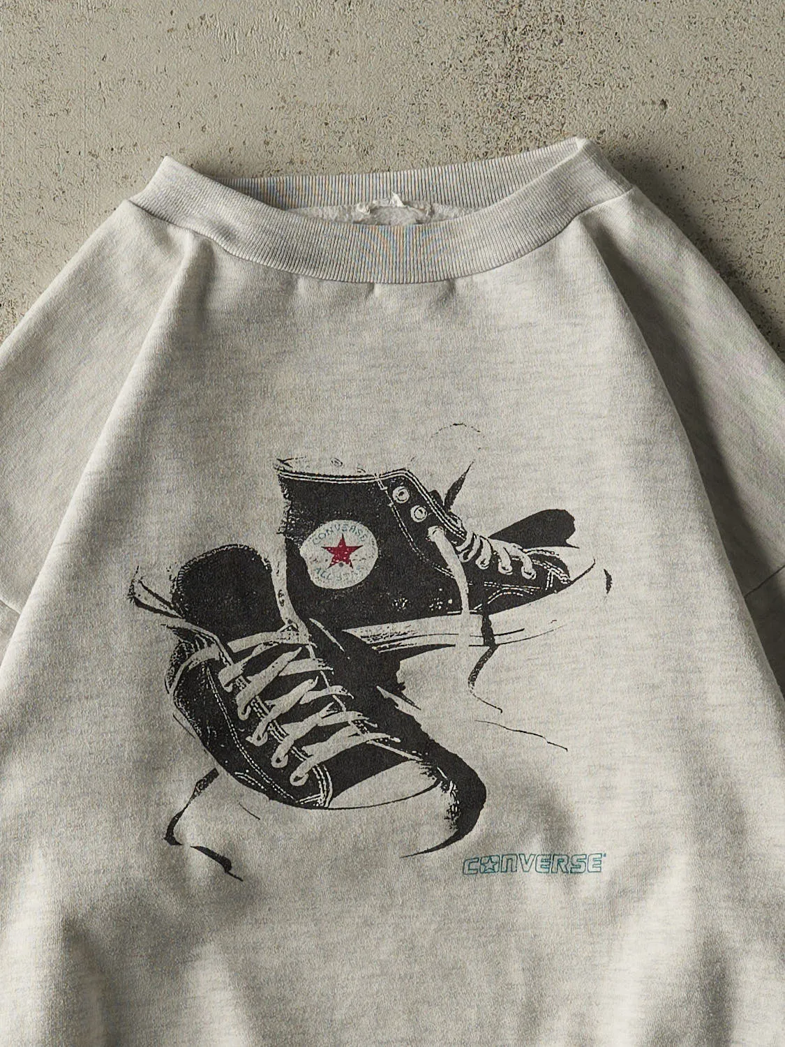 Vintage 80s Heather Grey Converse Crewneck (XS) sold by Rebalance Vintage product image thumbnail 2