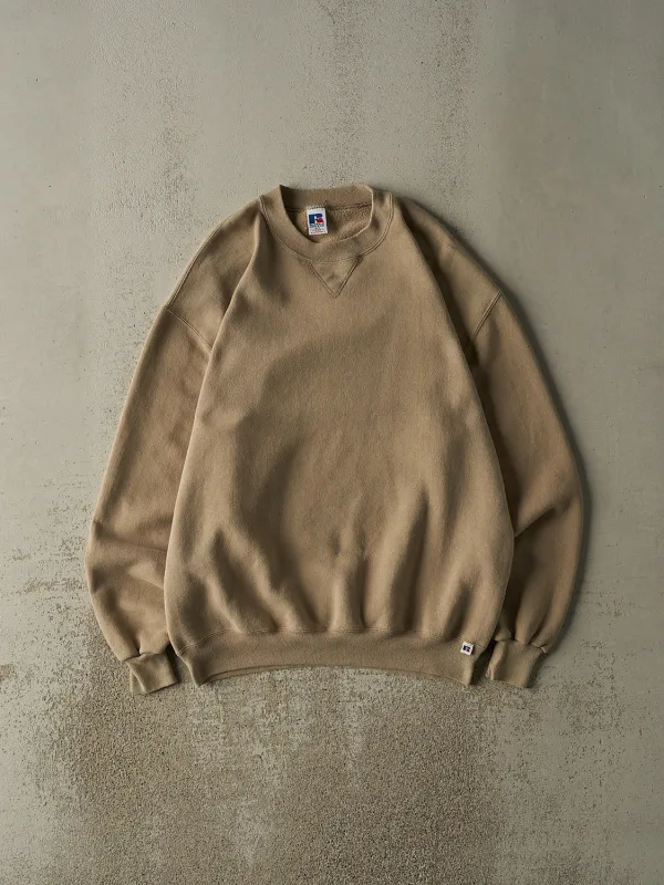 Vintage 90s Beige Russell Athletic Blank Crewneck (XL/XXL) sold by Rebalance Vintage