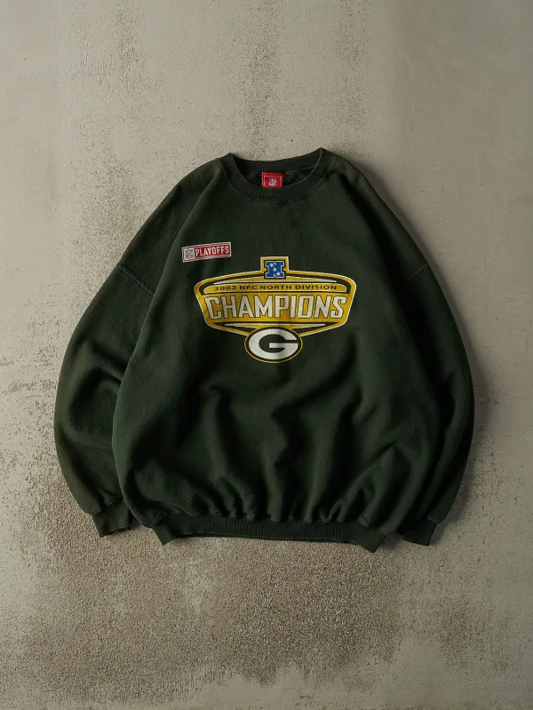 Vintage 02' Green Green Bay Packers NFC Champions Crewneck (XXL) sold by Rebalance Vintage