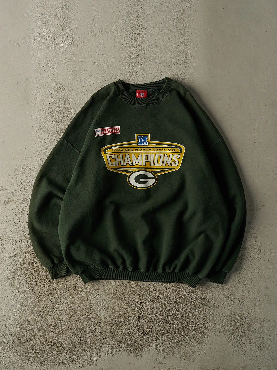 Vintage 02' Green Green Bay Packers NFC Champions Crewneck (XXL) sold by Rebalance Vintage
