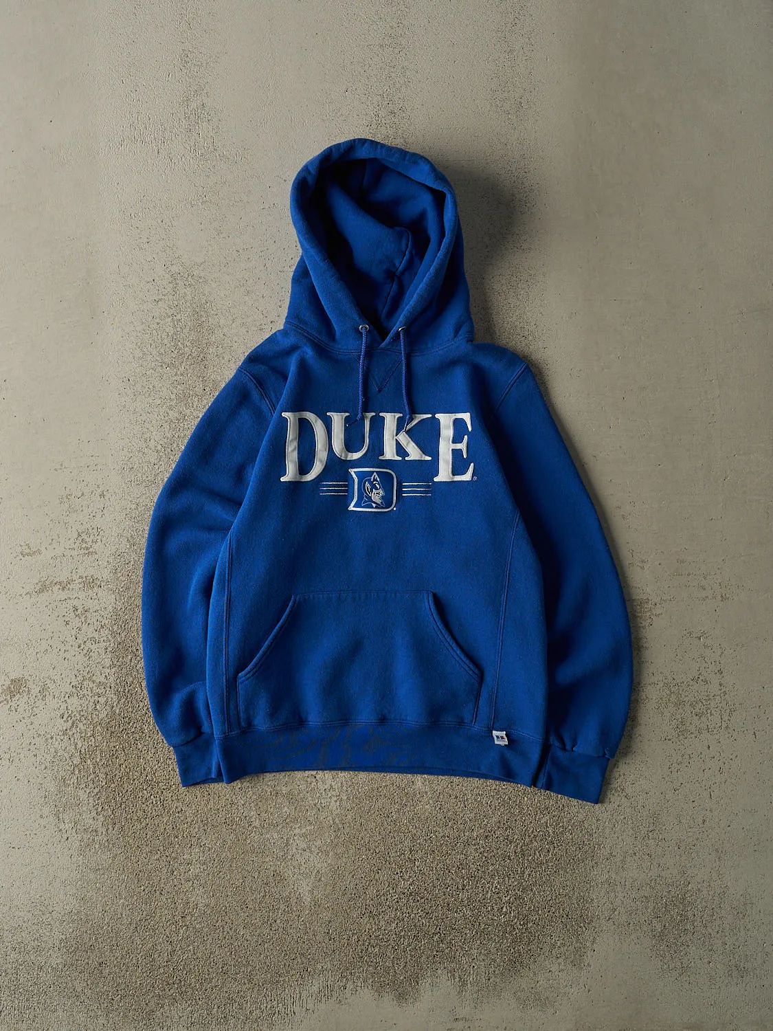 Vintage Y2K Blue Russell Athletic Duke University Embroidered Hoodie (XS/S) sold by Rebalance Vintage