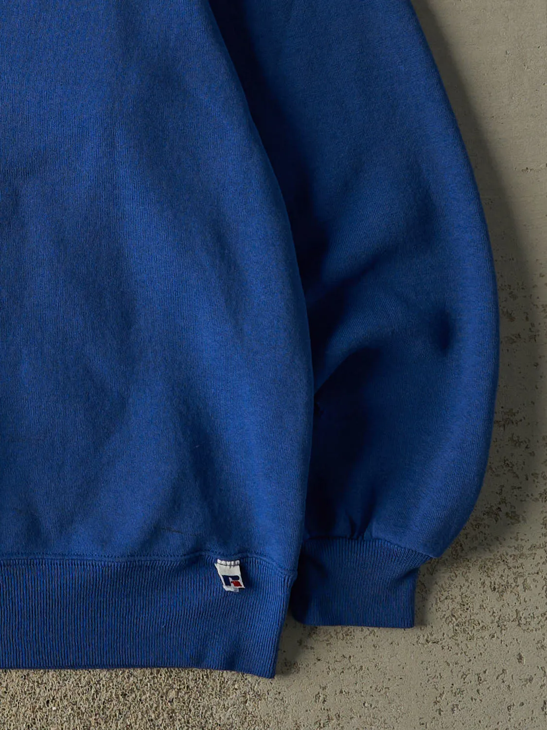 Vintage 90s Blue Russell Athletic Blank Crewneck (L) sold by Rebalance Vintage product image thumbnail 4